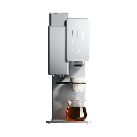 Shun Coffee Machine Cloud Silver side angle