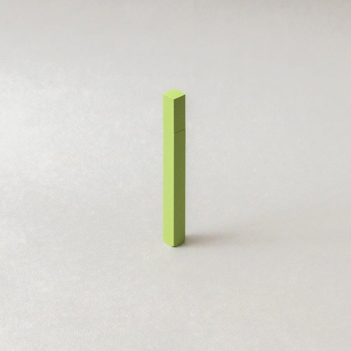 Queue Mono Matcha Petrol Lighter by Tsubota Pearl, slim, refillable design in matcha-inspired green finish.