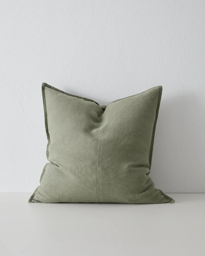 Como Olive Premium Linen Cushion - 40x60cm Elevate your decor with Como Olive, a soft olive green cushion crafted from luxurious European linen.