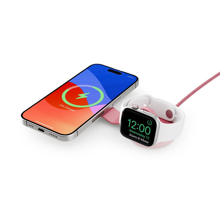 Twelve South ButterFly SE 2-in-1 Qi2 Travel Charger (Pink)