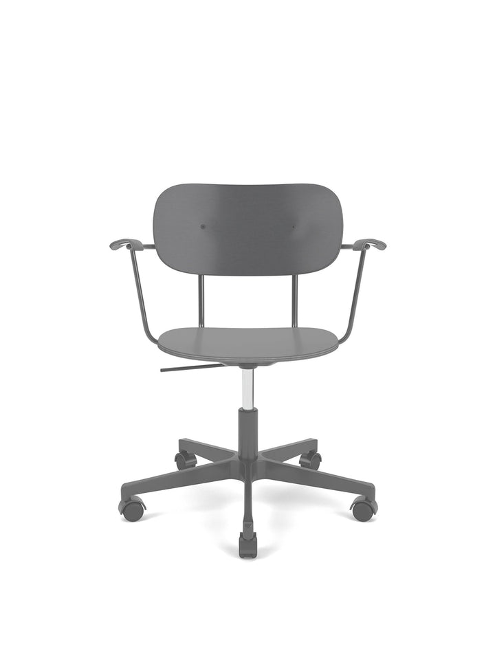 Co Task Chair, Veneer by Audo Copenhagen - The Co Task Armchair seamlessly integrates sitting comfort and flexible function into its minimalist expression. Designed for a wide range of work settings and set on a five-star Black or Aluminium swivel base wi