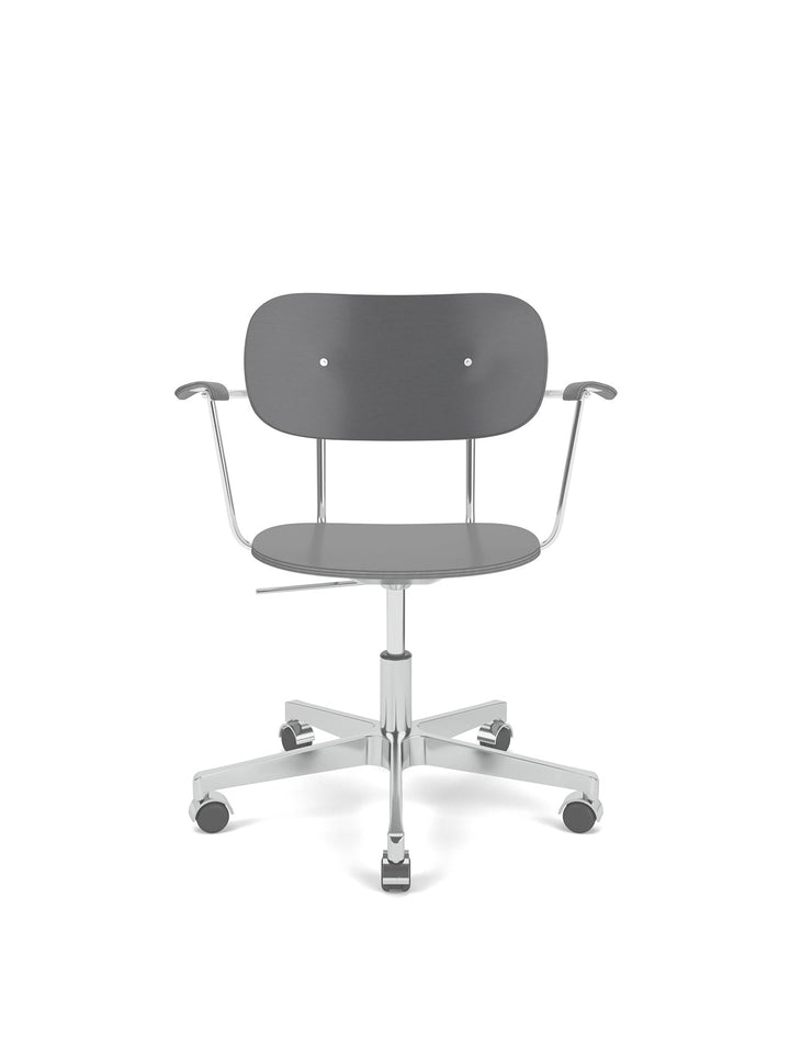 Co Task Chair, Veneer by Audo Copenhagen - The Co Task Armchair seamlessly integrates sitting comfort and flexible function into its minimalist expression. Designed for a wide range of work settings and set on a five-star Black or Aluminium swivel base wi