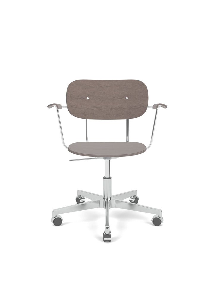 Co Task Chair, Veneer by Audo Copenhagen - The Co Task Armchair seamlessly integrates sitting comfort and flexible function into its minimalist expression. Designed for a wide range of work settings and set on a five-star Black or Aluminium swivel base wi