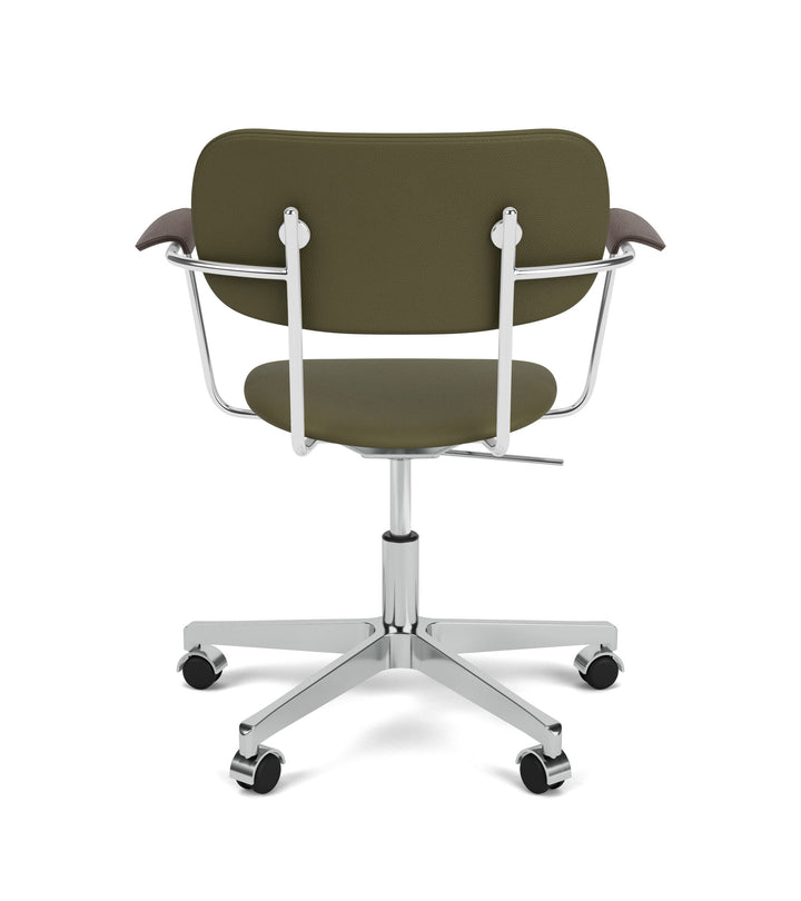 Co Task Chair, Fully Upholstered w/armrest, Aluminium base by Audo Copenhagen - The Co Task Armchair seamlessly integrates sitting comfort and flexible function into its minimalist expression. Designed for a wide range of work settings and set on a five-s