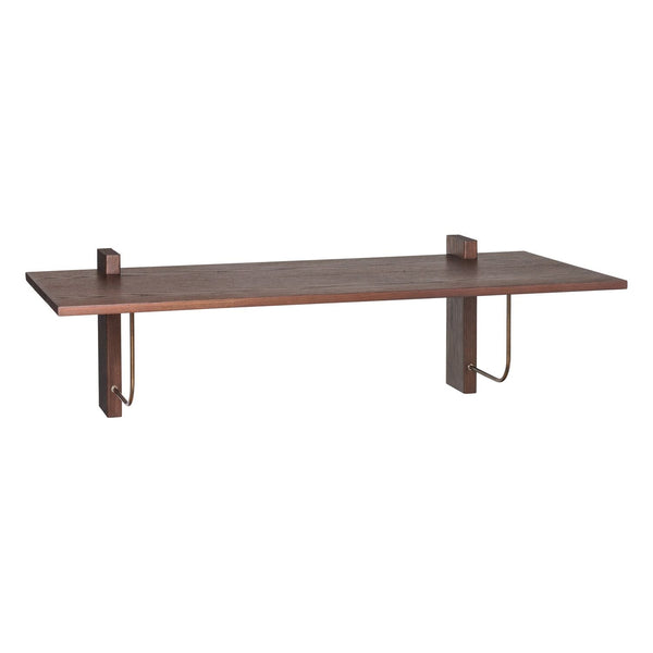 Audo Corbel Desk Shelf by Audo Copenhagen - The Corbel Wall Desk is a versatile and stylish solution for remote work and compact home settings. Inspired by weight-bearing architectural brackets, this desk features solid wood edges and a smooth linoleum su