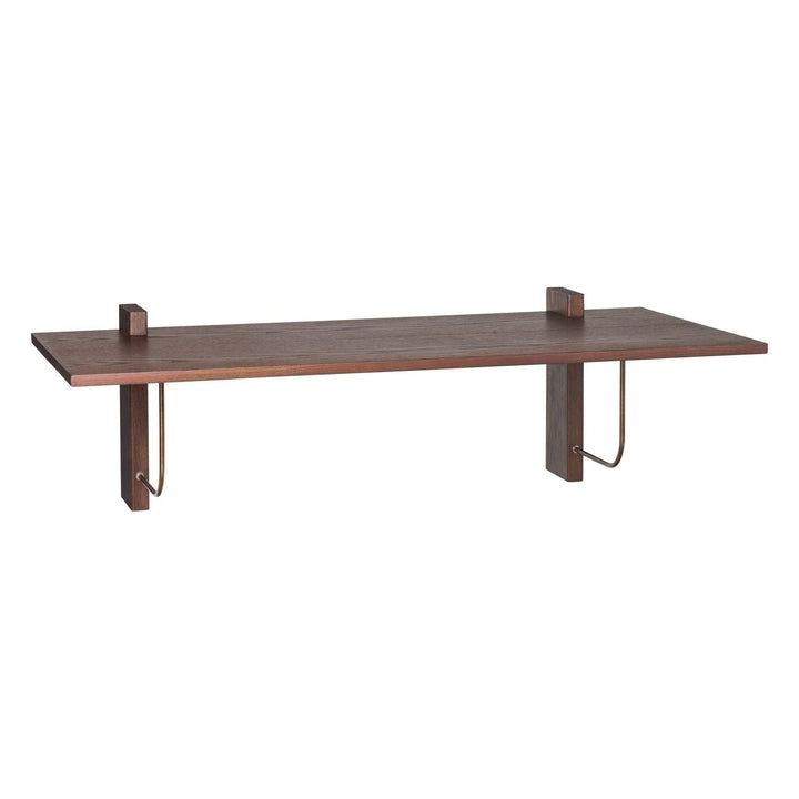 Audo Corbel Desk Shelf by Audo Copenhagen - The Corbel Wall Desk is a versatile and stylish solution for remote work and compact home settings. Inspired by weight-bearing architectural brackets, this desk features solid wood edges and a smooth linoleum su