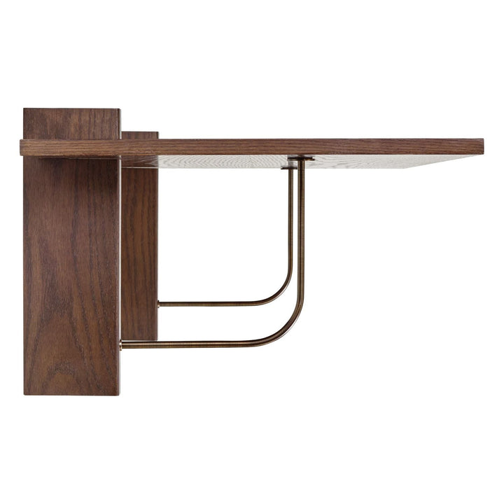 Audo Corbel Desk Shelf by Audo Copenhagen - The Corbel Wall Desk is a versatile and stylish solution for remote work and compact home settings. Inspired by weight-bearing architectural brackets, this desk features solid wood edges and a smooth linoleum su