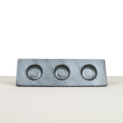 Dimpled Slab 29cm Craft Black Glaze