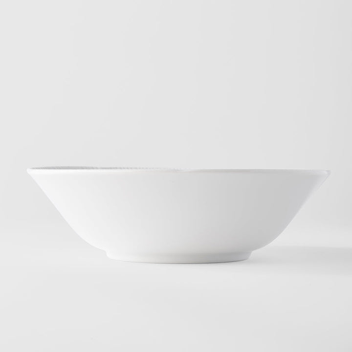 Bowl 21cm Ice White Glaze with minimalist design, perfect for serving soups, salads, or side dishes.