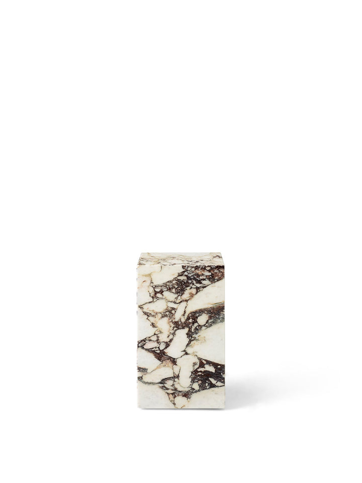 Plinth Tall by Audo Copenhagen - The Plinth Tall from the Plinth Collection boasts supreme craftsmanship and natural materials, including Calacatta Viola, Grey Kendzo, Nero Marquina, and White Carrera marble. With a symmetrical design, it serves as both a