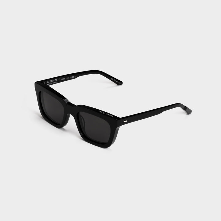 Vaanyard PRIME TIME. Black Gloss | Grey Polarised Sunglasses