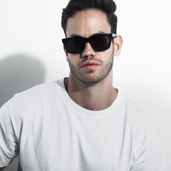 Vaanyard PRIME TIME. Black Gloss | Grey Polarised Sunglasses