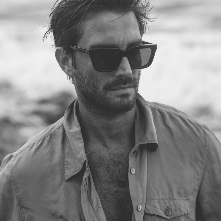 Vaanyard PRIME TIME. Black Gloss | Grey Polarised Sunglasses