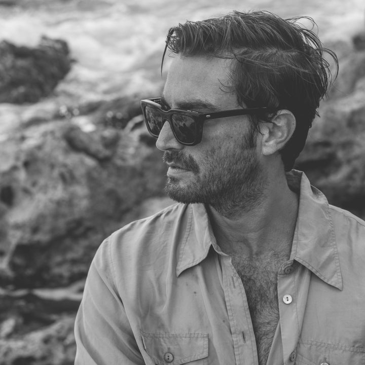 Vaanyard PRIME TIME. Black Gloss | Grey Polarised Sunglasses