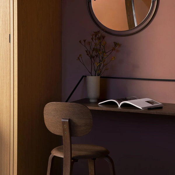 AUDO CPH (Ex MENU) Rail Desk, Black/Dark Stained Oak by Audo Copenhagen - With multiple functions – as a desk, counter or shelf to store books, hung at any height you choose – it lends itself to almost any setting and fits neatly into living areas as well