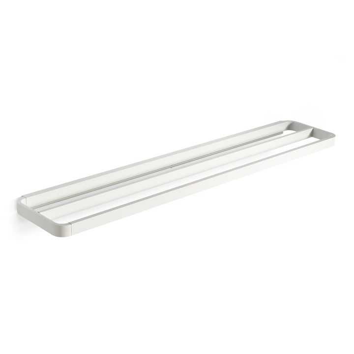 Rim Double Towel Rail Large, D70xW12xH3cm, White