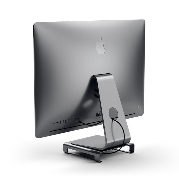 Satechi USB-C Aluminium Monitor Stand Hub for iMac (Space Grey) The Satechi Type-C Aluminium Monitor Stand Hub for iMac is your perfect 2-in-1 solution to enhance and elevate your desk space. Featuring built-in USB 3.0 ports, USB-C data port, micro/SD car