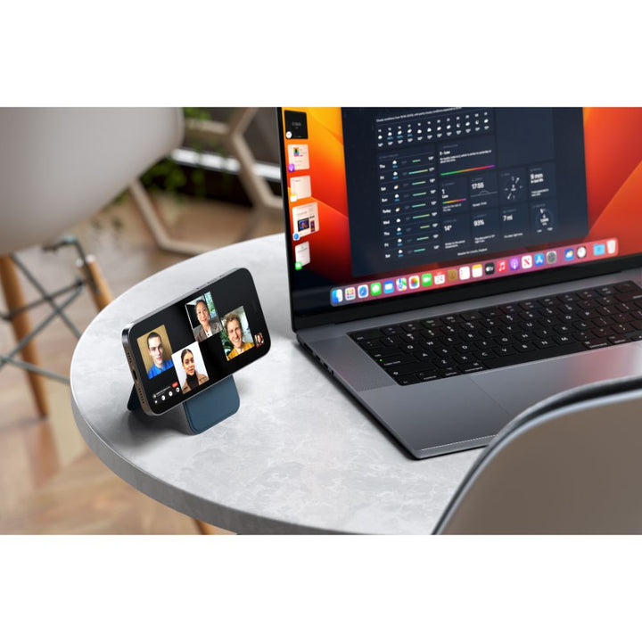 Satechi Magnetic Wallet Stand for iPhone The Satechi Vegan-Leather Magnetic Wallet Stand perfectly combines style, functionality, and sustainability – a powerful add-on accessory and the perfect companion for your everyday needs. Designed with MagSafe-com