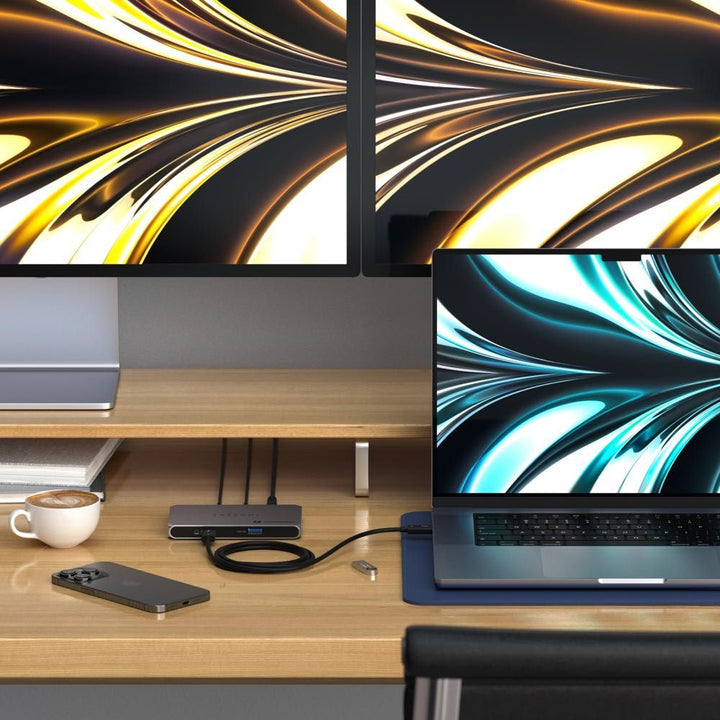 Satechi Thunderbolt 4 Slim Hub Ideal for creative professionals, the sleek Thunderbolt 4 Slim Hub can provide 40Gbps bandwidth for connecting external displays and high-speed peripherals while simultaneously delivering 60W of charging to the host device.