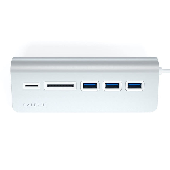 Satechi USB-C Combo Hub for Desktop The USB-C Combo Hub for Desktop allows you to connect all your standard USB devices to your USB-C smartphone, tablet or laptop. Whether it’s a USB thumb drive, external HDD or SD card, quickly transfer large files, down