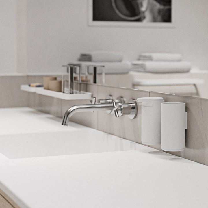 Rim Toothbrush Mug for Wall, D7xH14cm, White