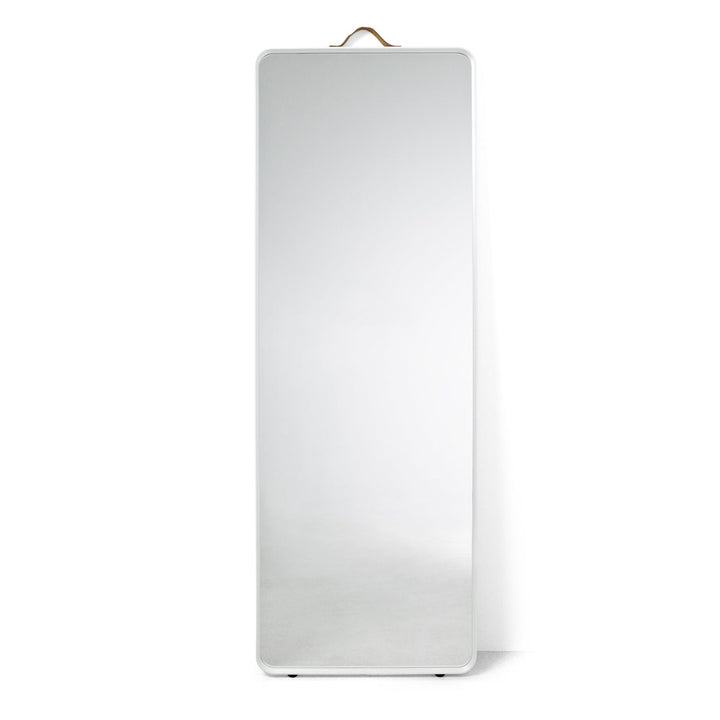 Norm Floor Mirror by Audo Copenhagen - The look and feel of the compact, vanity-style Bath Mirror makes it an elegant addition in an entryway or bedroom as well as a bathroom, whether mounted on the wall or placed atop a dresser or counter. It comes in bl