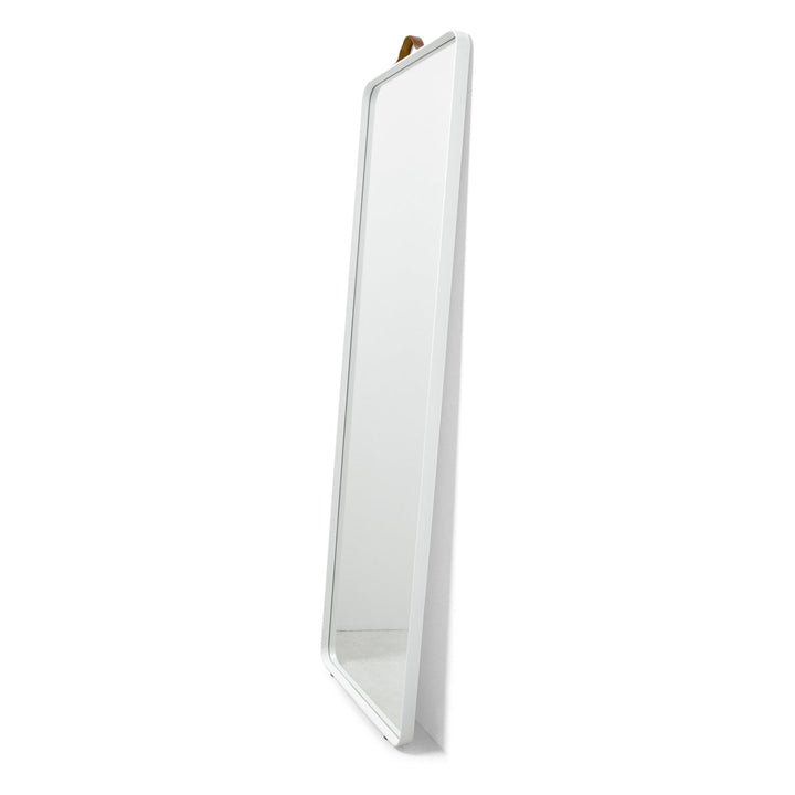 Norm Floor Mirror by Audo Copenhagen - The look and feel of the compact, vanity-style Bath Mirror makes it an elegant addition in an entryway or bedroom as well as a bathroom, whether mounted on the wall or placed atop a dresser or counter. It comes in bl