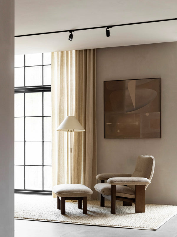 AUDO CPH Brasilia Ottoman, Sheepskin by Audo Copenhagen - The sheepskin edition of AUDO CPH Brasilia Ottoman features a durable, cylindrical leg design and a gently curved cushion. Taking inspiration from mid-20th century Danish craftsmanship and Brazilia