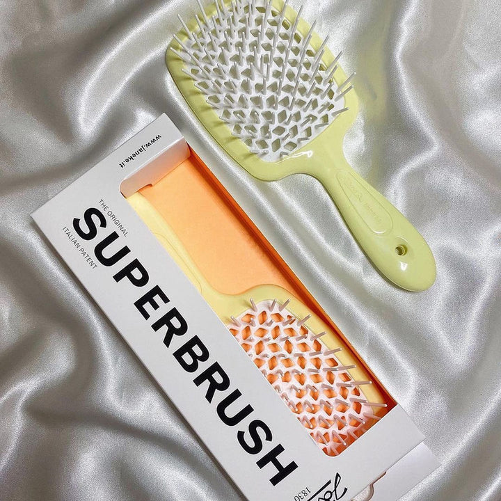 Janake Super Brush ( Multi Colours ) | Australian Stockist This brush features vented styling and nylon bristles, suitable for all hair types. Introducing The Superbrush by Janeke, a beloved patented styling brush that detangles with ease, speeds up blow