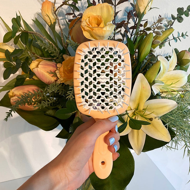 Janake Super Brush ( Multi Colours ) | Australian Stockist This brush features vented styling and nylon bristles, suitable for all hair types. Introducing The Superbrush by Janeke, a beloved patented styling brush that detangles with ease, speeds up blow