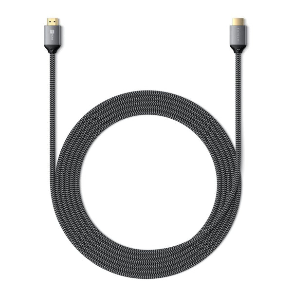 Satechi 8K Ultra High Speed HDMI Cable (2 metre) This high-strength 2M braided cable is the perfect solution to connect your laptop, tablet, or streaming device to your Ultra HD High-Speed HDMI setup. This latest HDMI version supports higher video resolut