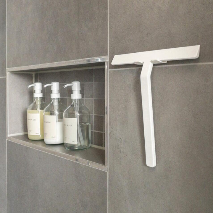 Rim Shower Wiper w/Holder Small, H22cm, White