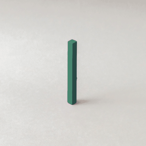 Refillable green Queue Mono Forest petrol lighter by Tsubota Pearl, handcrafted in Tokyo, slim and stylish.
