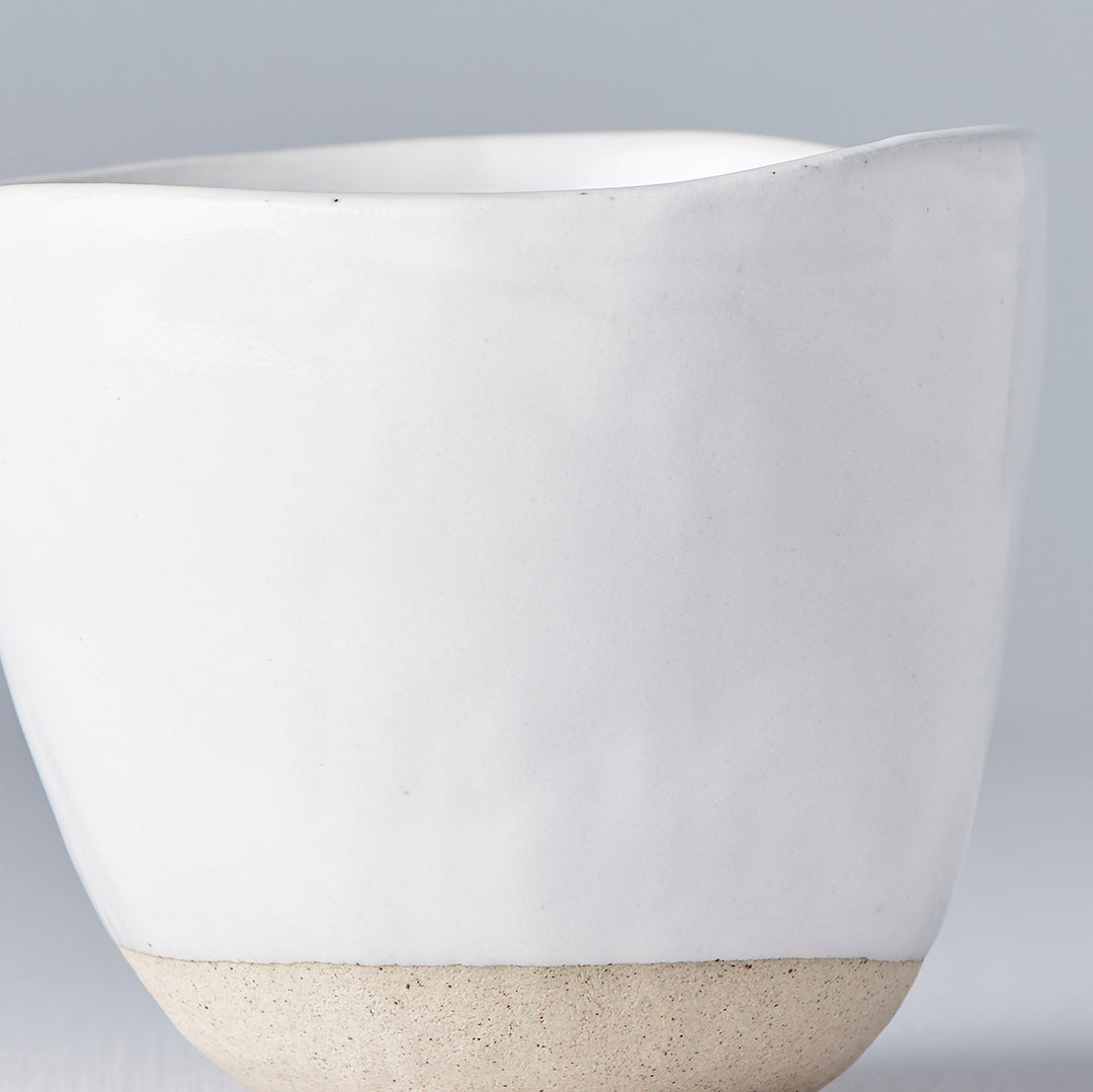 Lopsided Mug 200ml White Glaze |Made in Japan |BEON