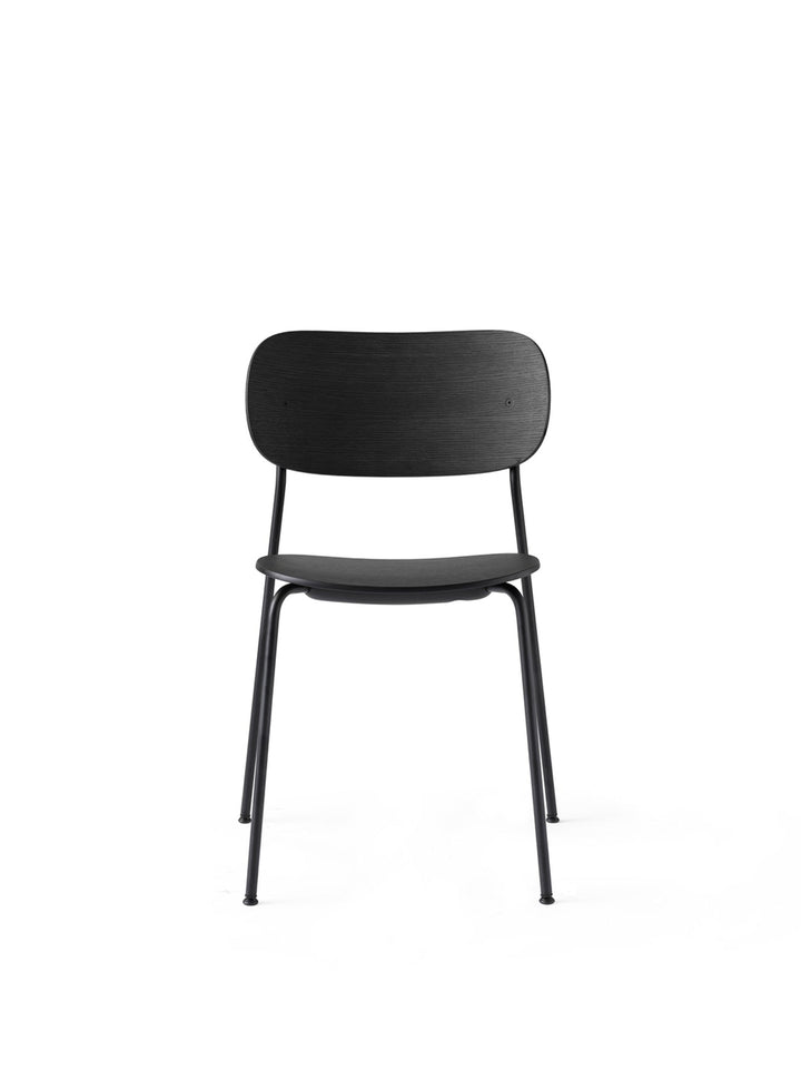 Co Dining Chair, Black steel, Veneer by Audo Copenhagen - Together, mutually, in common: the words that define the prefix ‘co-’ are at the heart of our new Co Chair design. Conceived in collaboration with The Office Group and Norm Architects, the multi-fu