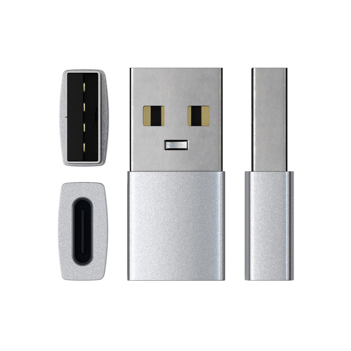 Satechi Aluminium USB-A to USB-C Adapter Transform your standard USB port into USB-C with the Satechi USB-A to USB-C Adapter. The ultra-compact adapter helps to ease the transition to USB-C, so there is no need to throw out your older USB devices and cabl