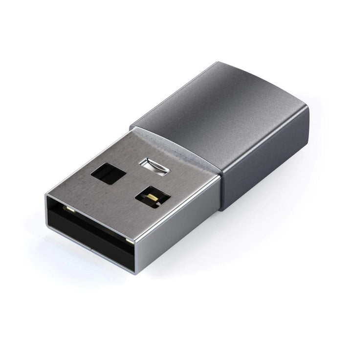 Satechi Aluminium USB-A to USB-C Adapter Transform your standard USB port into USB-C with the Satechi USB-A to USB-C Adapter. The ultra-compact adapter helps to ease the transition to USB-C, so there is no need to throw out your older USB devices and cabl