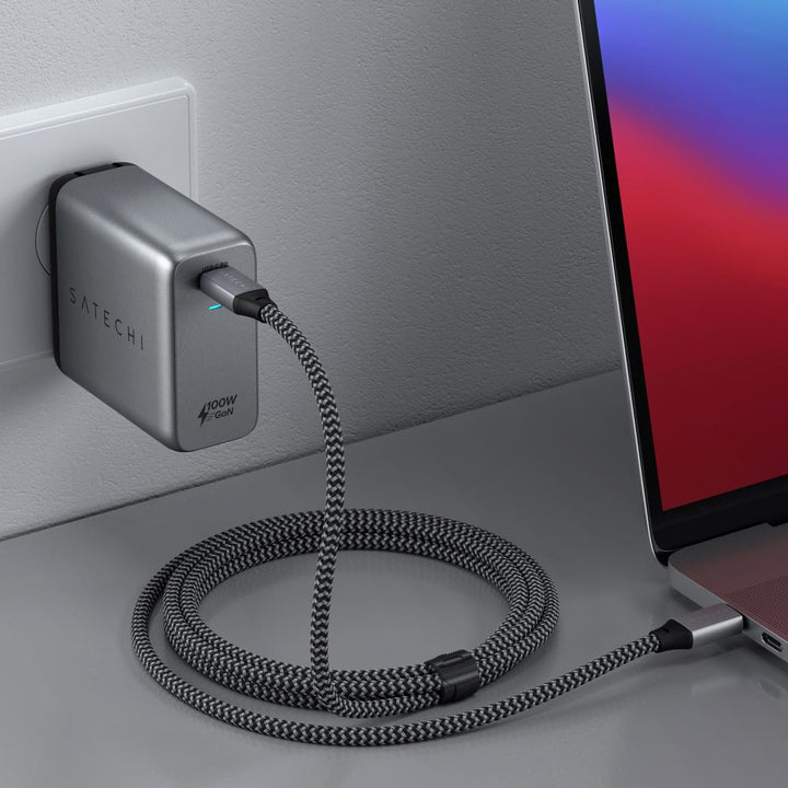 Satechi 100W USB-C PD GaN Wall Charger Unlock the full potential of USB-C Power Delivery with the Satechi 100W USB-C PD Wall Charger, featuring next-gen Gallium Nitride (GaN) technology to provide a faster, more efficient charge than before. With up to 10