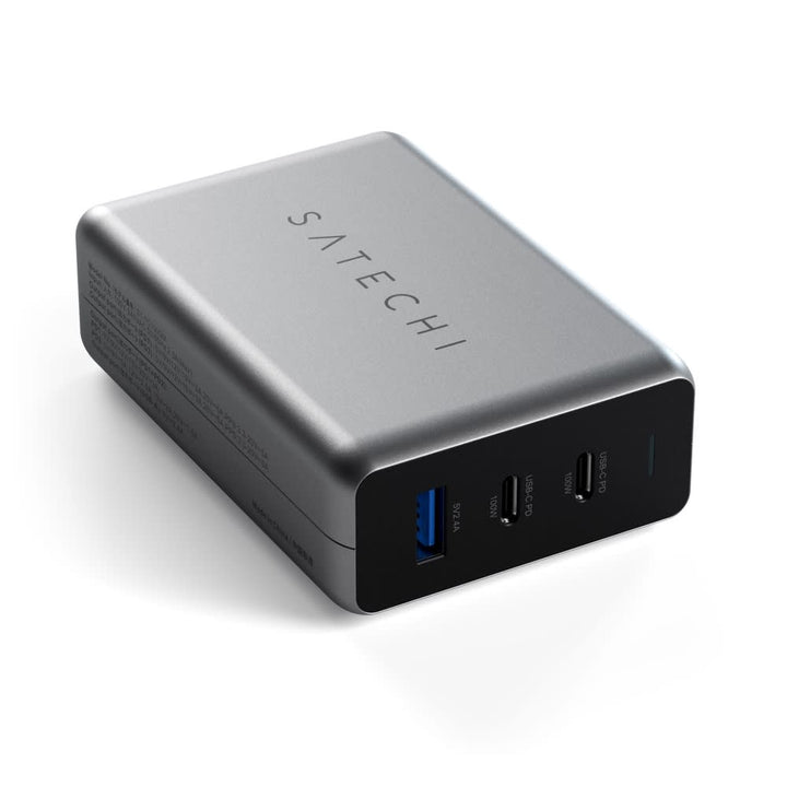 Satechi 100W USB-C PD GaN Compact Charger Upgrade to next-gen charging with the Satechi 100W USB-C PD Compact GaN Charger, featuring powerful Gallium nitride (GaN) technology for a noticeably faster, more efficient charge. Equipped with dual USB-C PD port
