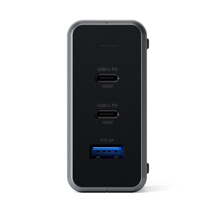 Satechi 100W USB-C PD GaN Compact Charger Upgrade to next-gen charging with the Satechi 100W USB-C PD Compact GaN Charger, featuring powerful Gallium nitride (GaN) technology for a noticeably faster, more efficient charge. Equipped with dual USB-C PD port