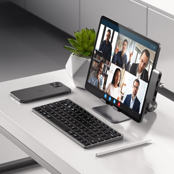 Satechi Slim X1 Bluetooth Backlit Keyboard (Space Grey) Upgrade your on-the-go setup with the Satechi Slim X1 Bluetooth Backlit Keyboard. Designed with Apple users in mind, the keyboard features a full QWERTY layout, multi-device Bluetooth connection, and