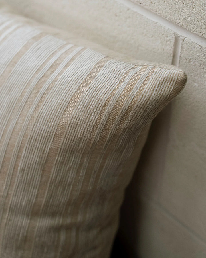 Adriana Natural A woven mix of lustrous chenille and dry natural fibres gives Adriana a chic finish and luxe feel. The Natural colourway is your go to neutral, pairing linen with sandstone stripes.Timeless and classic in its texture, Adriana is suited to
