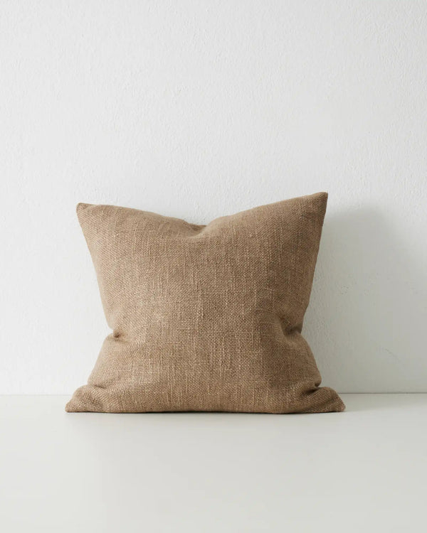 Domenica Clay With a soft, vintage feel, Domenica is a plain linen blend cushion with a chunky texture featured on one side. In seven on-trend colours, the shade Clay is an earthy brown that is ideal for a rich, nature-inspired aesthetic. With a woven raw