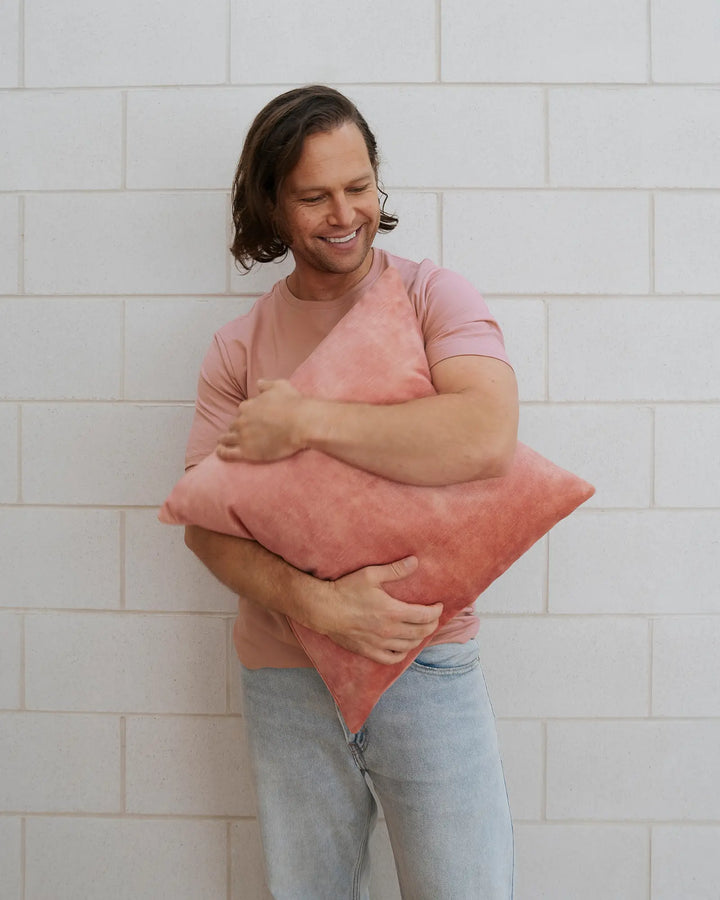 Ava Blossom Cushion - Luxurious Velvet Cushion Explore Ava Blossom, a stunning pink velvet cushion from the Weave range. Soft, stylish, and low maintenance with 20 color options.