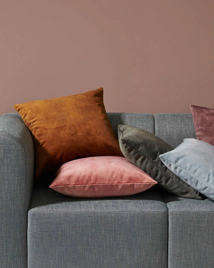 Ava Blossom Cushion - Luxurious Velvet Cushion Explore Ava Blossom, a stunning pink velvet cushion from the Weave range. Soft, stylish, and low maintenance with 20 color options.