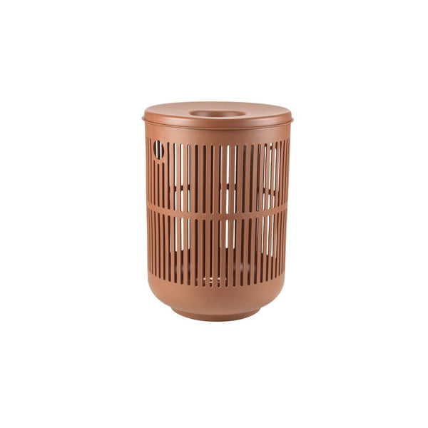 Ume Laundry Basket 60L w/Lid Terracotta