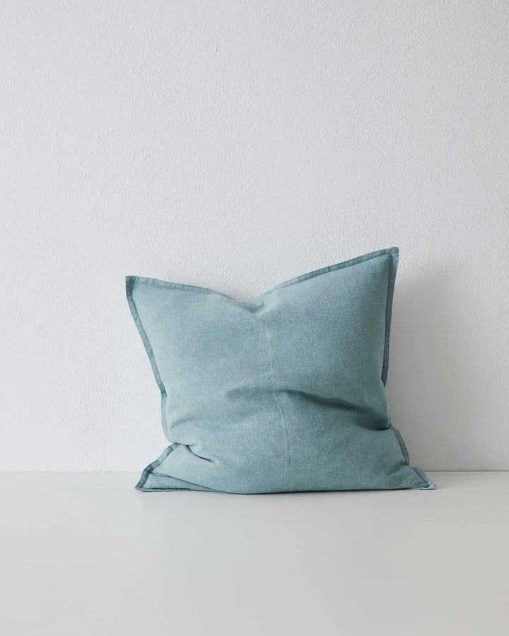 Como Mineral Premium Linen Cushion - Calming Style Elevate your space with Como Mineral, a light blue linen cushion offering softness and vintage charm. Perfect for every mood.