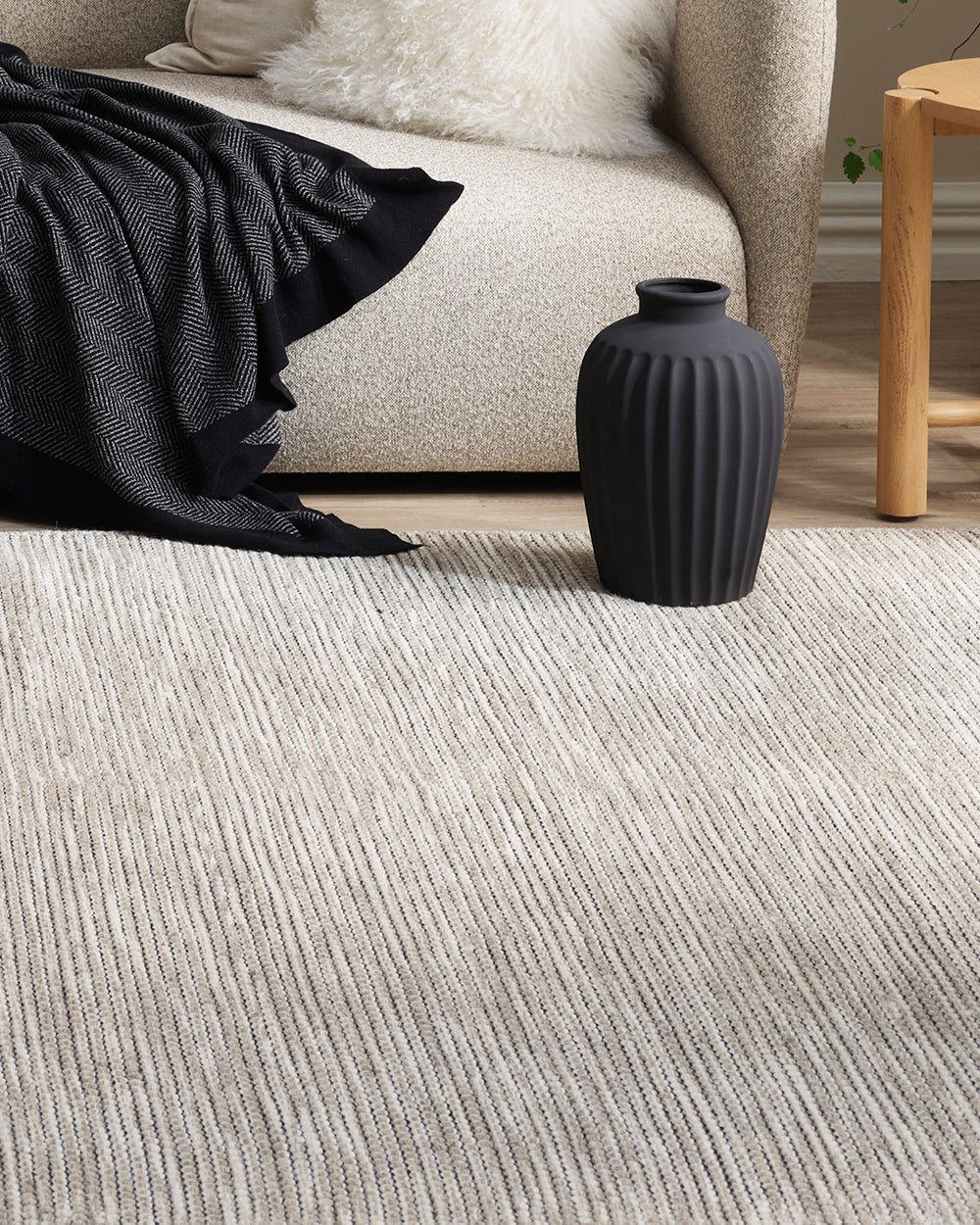 Abbas Floor Rug Tightly handwoven from a dense wool blend, the flatweave design and generous size of our Abbas makes this rug perfect for dining rooms and areas of high foot traffic. The mottled sand tone complements most interior styles and creates a ref