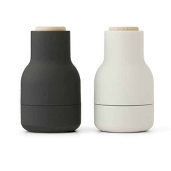 Audo CPH Bottle Grinder, Small by Audo Copenhagen - The Small Bottle Grinders come as a two-piece set of salt and pepper mills, each equipped with a robust ceramic mechanism that efficiently grinds various spices. Designed in a bottle shape that fits comf