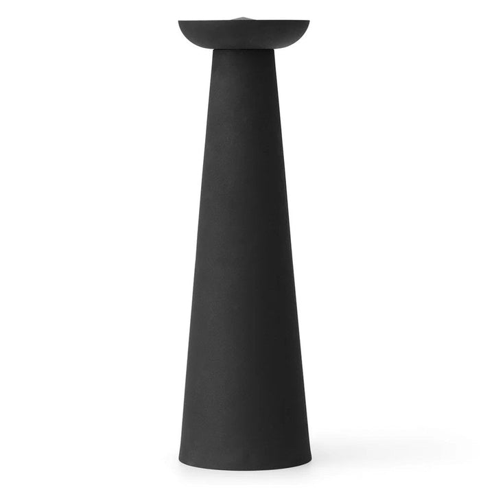 Audo CPH Meira Oil Lantern (Height 53 cm), Black by Audo Copenhagen - Product Information:Inspired by ancient torches, the Meira Oil Lantern in powder-coated steel illuminates outdoor spaces as the sun sets. Designed with a refillable oil chamber, the amb